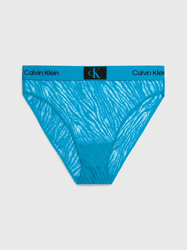 Calcinha de biquíni de cintura alta com renda - CK96