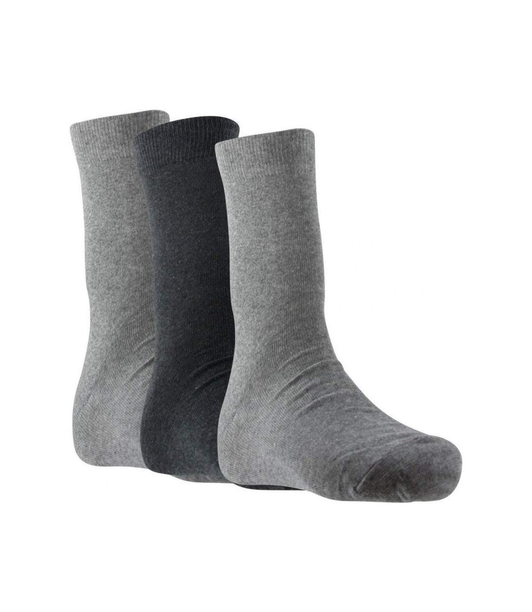 TWINDAY Lot de 3 paires de Chaussettes Homme Microcoton LESGRIS Gris