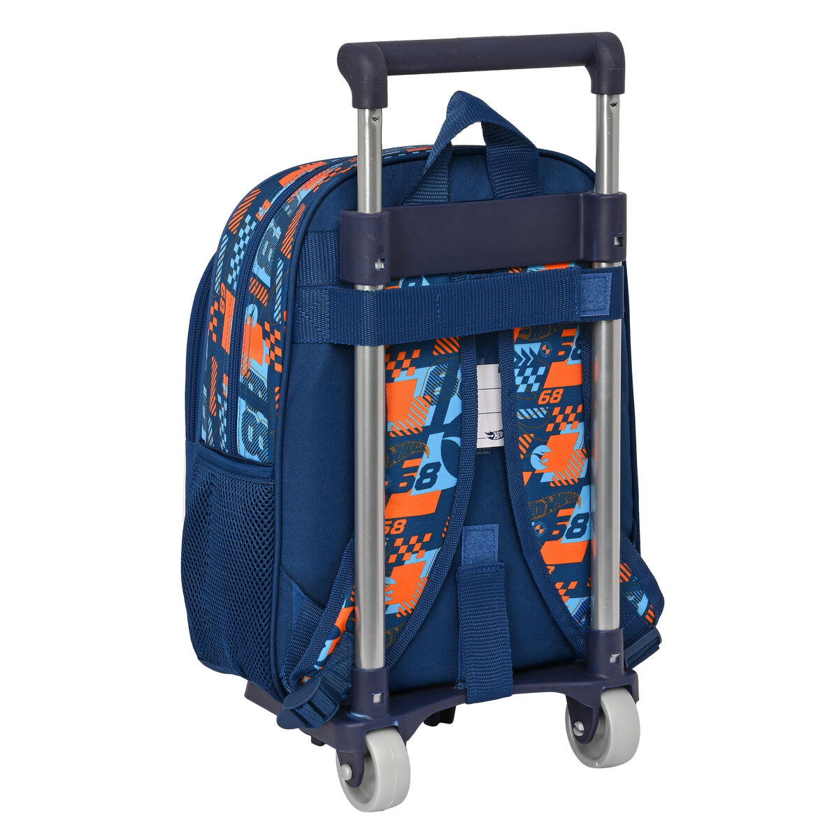 Mochila escolar Hot Wheels Speed Club com rodas
