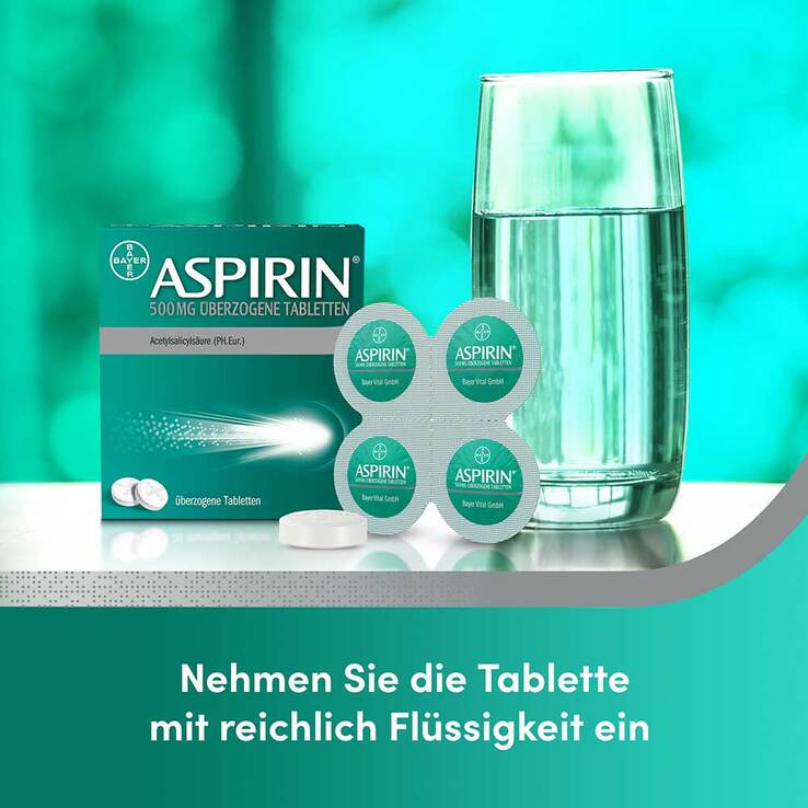 Aspirin 500 mg überzogene Tabletten, 40 St
