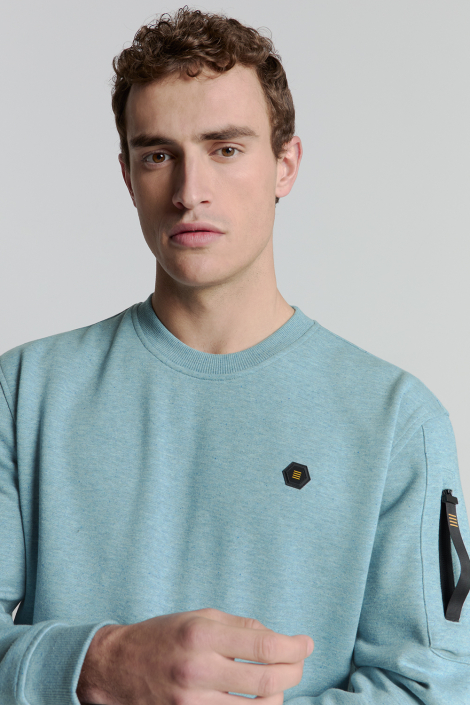 NO-EXCESS blauwe heren sweater