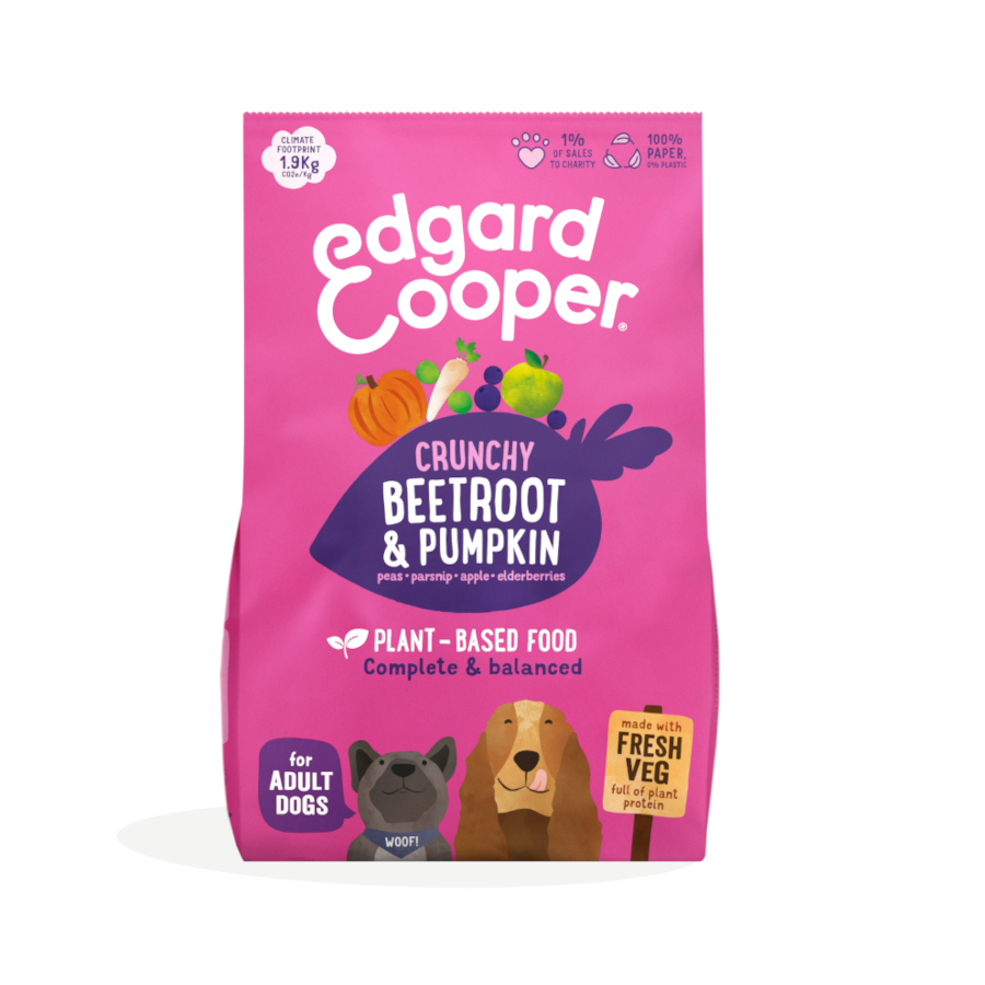 Ração para cães Edgard & Cooper com beterraba e abóbora