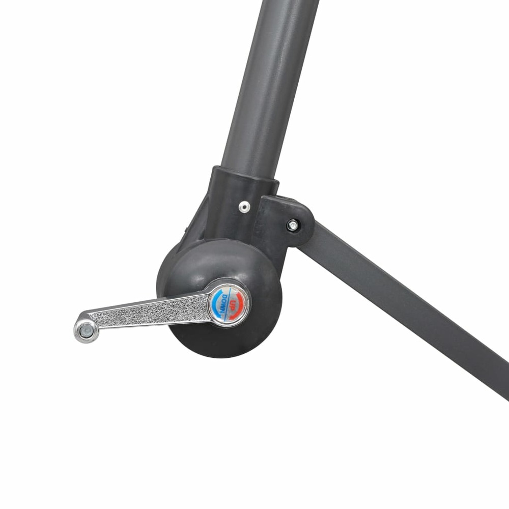 Parasol suspendu 3 m mât en aluminium bleu