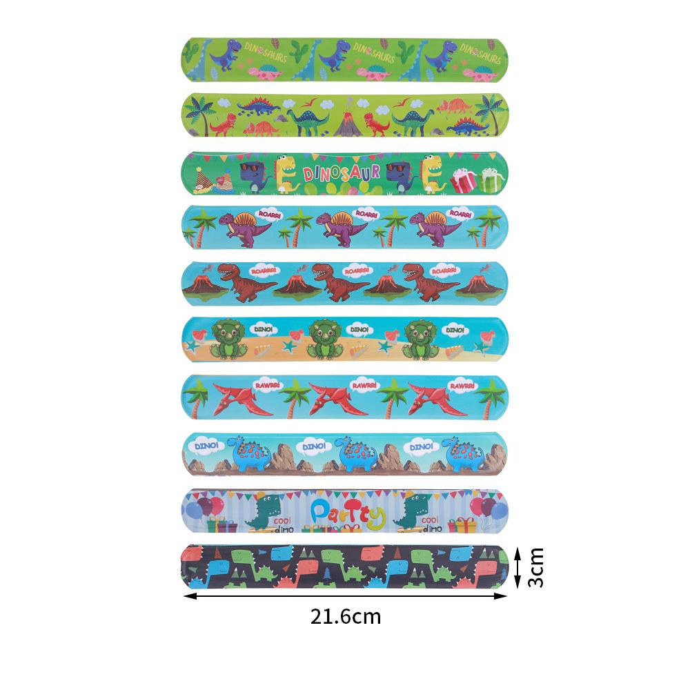 (72-tlg. Set) Party Geschenke Kinder Geburtstag Mitgebsel Armbänder / Sticker / Anhänger / Treppenläufer / Klatsch Hände Mitbringsel - Dinosaurier