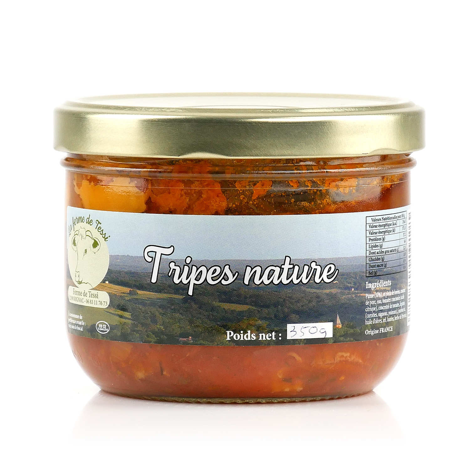 Tripes de bœuf nature - Plat cuisiné fermier de l'Aveyron