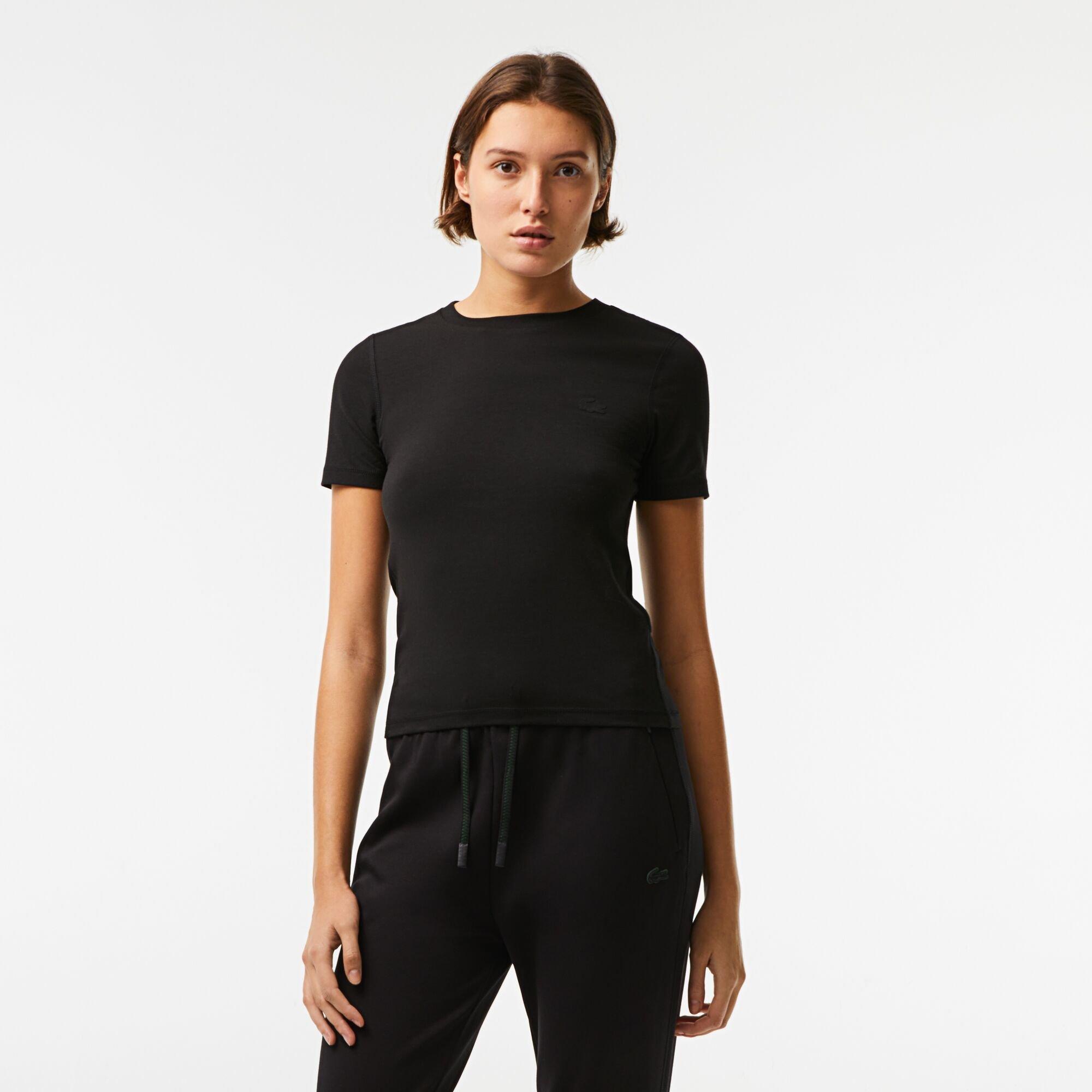 Lacoste Crew Neck Cotton Blend T Shirt