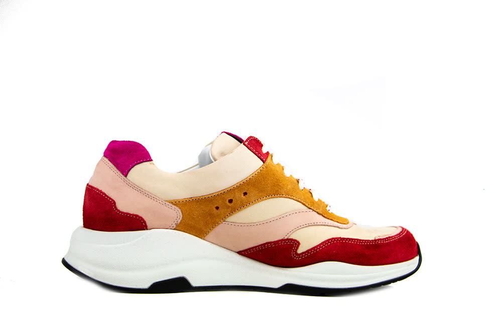 Durea Sneaker Rood Roze Beige Oranje