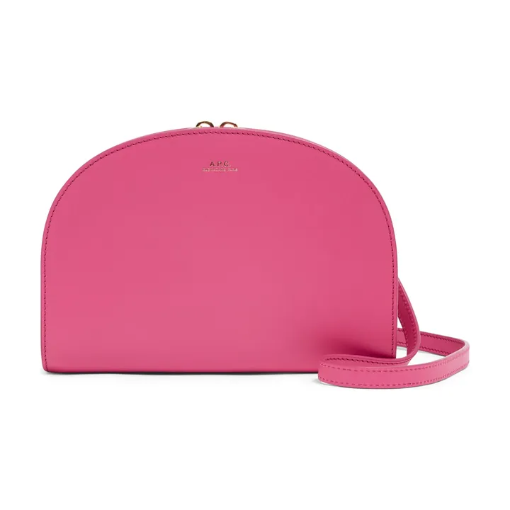A.P.C. Clutch Demi-Lune Cuir Lisse | Rose fuschia