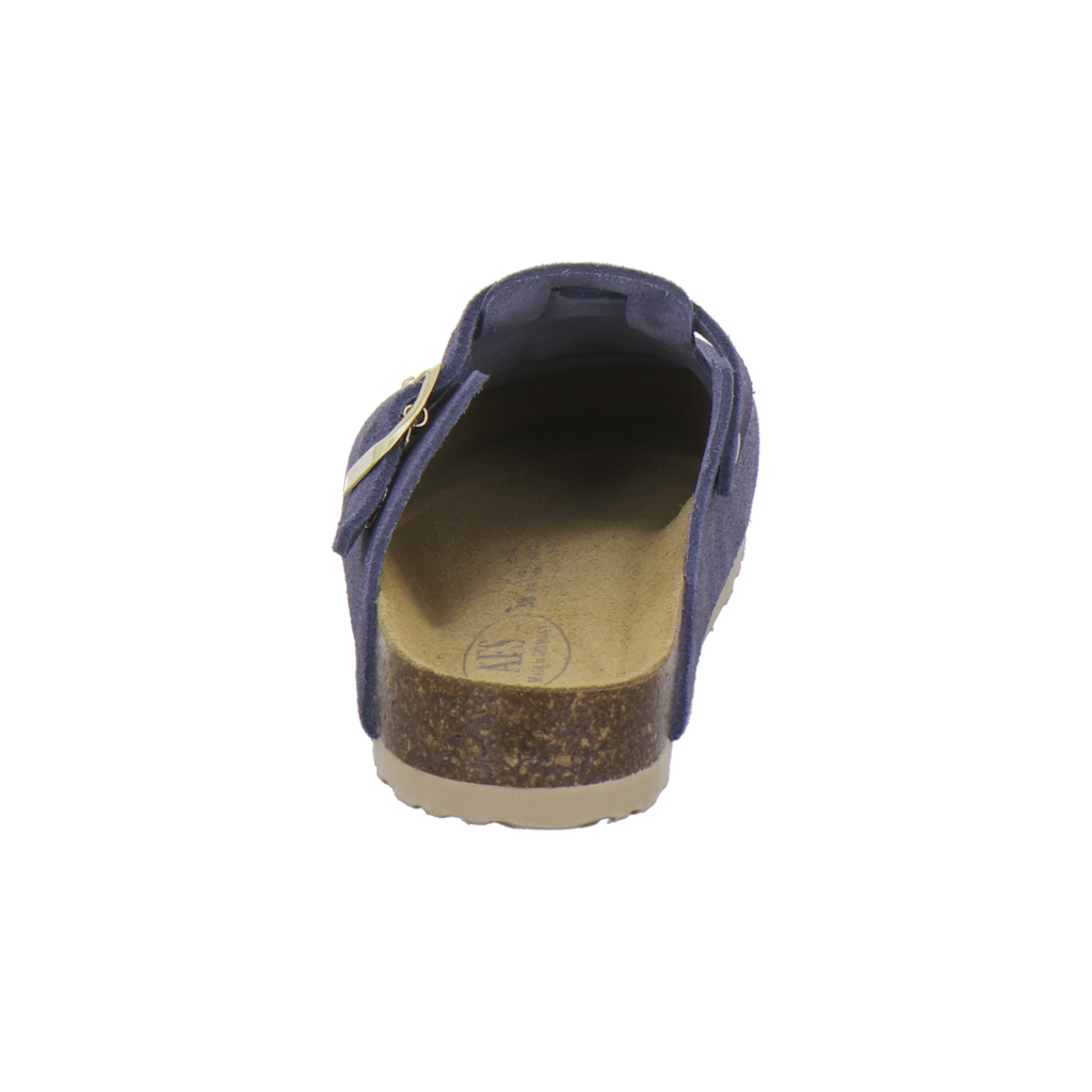 Clogs Damen Leder azzurro Velour