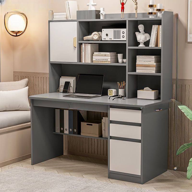 Moderne rechteckige Büroschreibtisch mit Aktenschrank, Außenlagerschrä