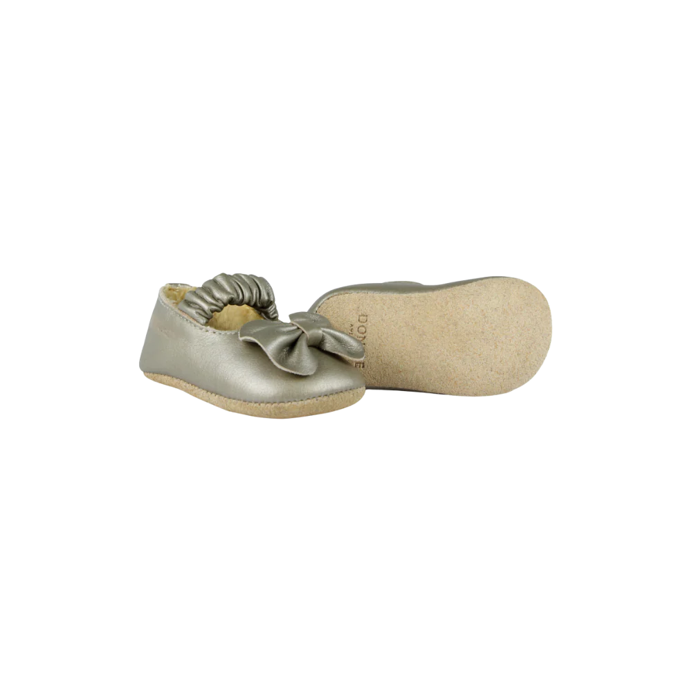 Neni Ballerinas | Champagne Metallic Leather
