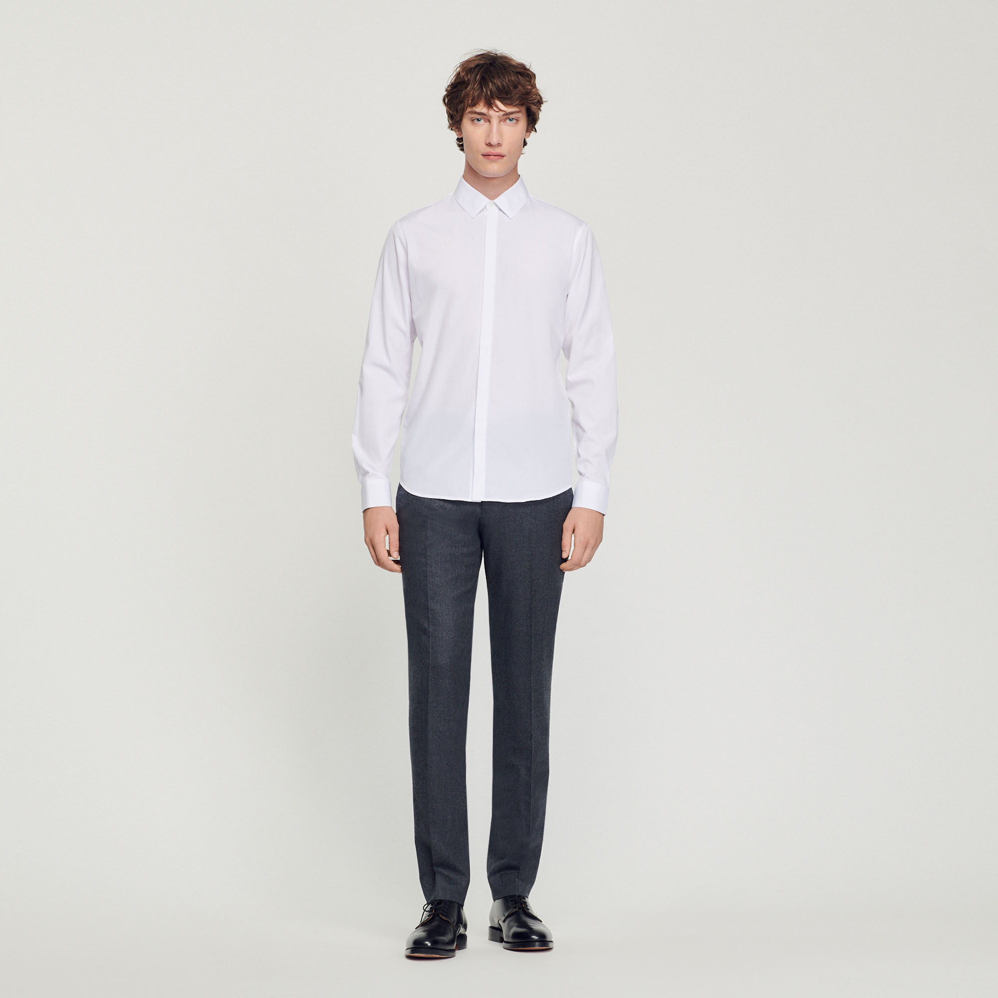 Chemise slim en popeline