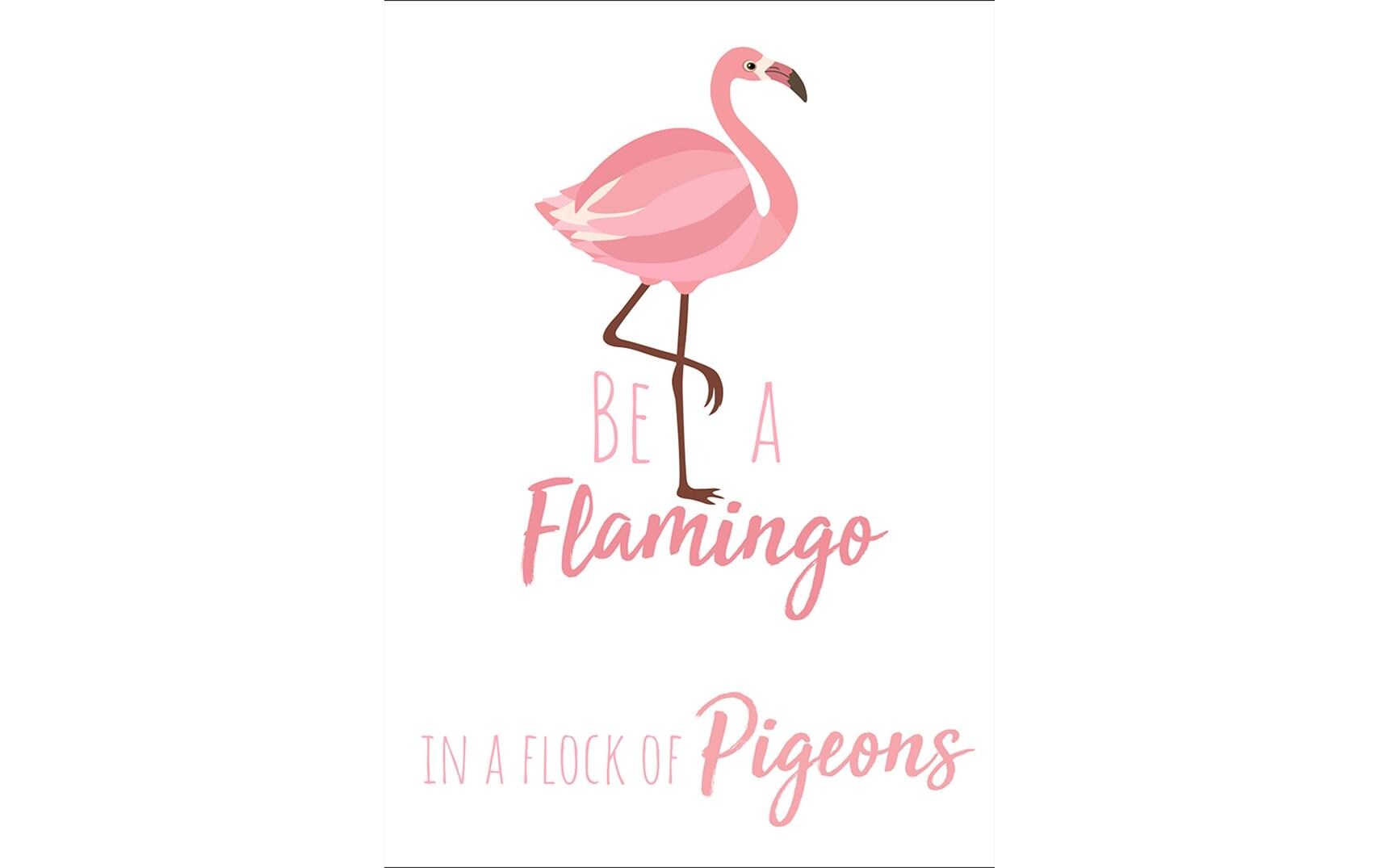 Motivkarte inkl. Freundschaftsband FlamingoBastelset mit Grusskarte