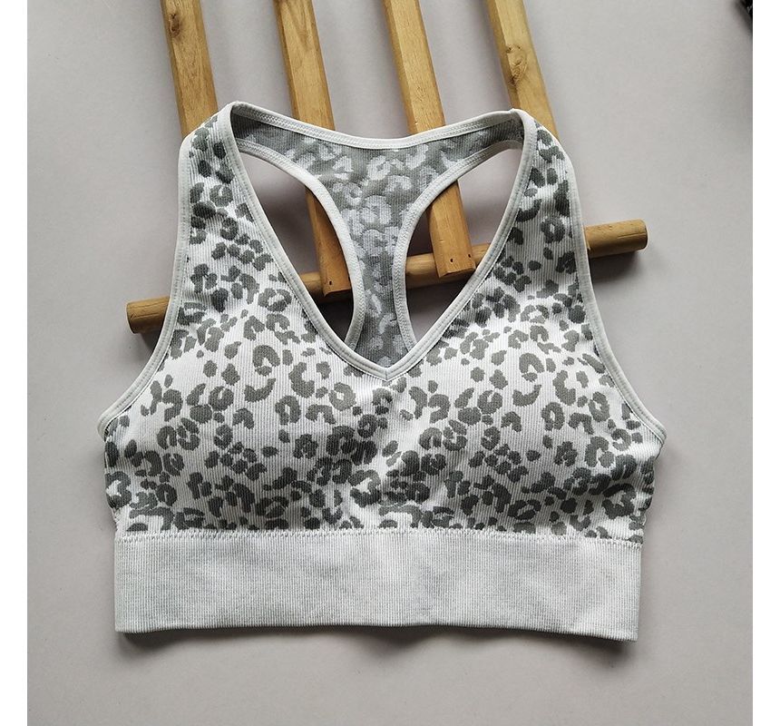 Runyz - Sportbeha met luipaardprint en racerback
