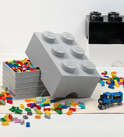 LEGO® Storage Aufbewahrungsbox - 6 Knäufe - 37,5x25x18 - Stone G