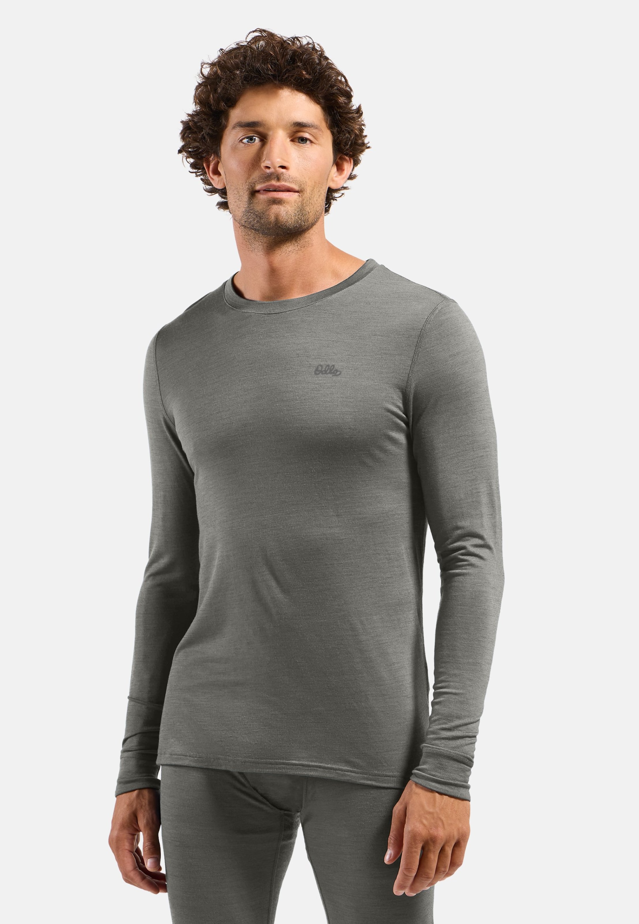 Natural Merino 200 Base layer Set in grey melange