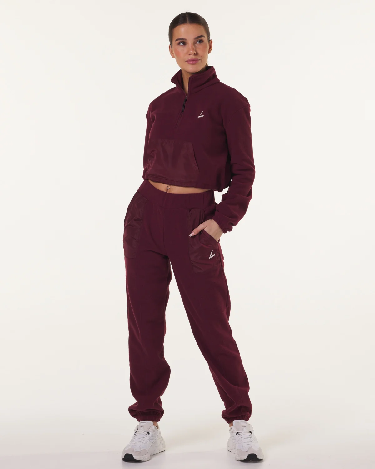 LEVITY Break Fleece 1\2 Zip Sweater Red Wine