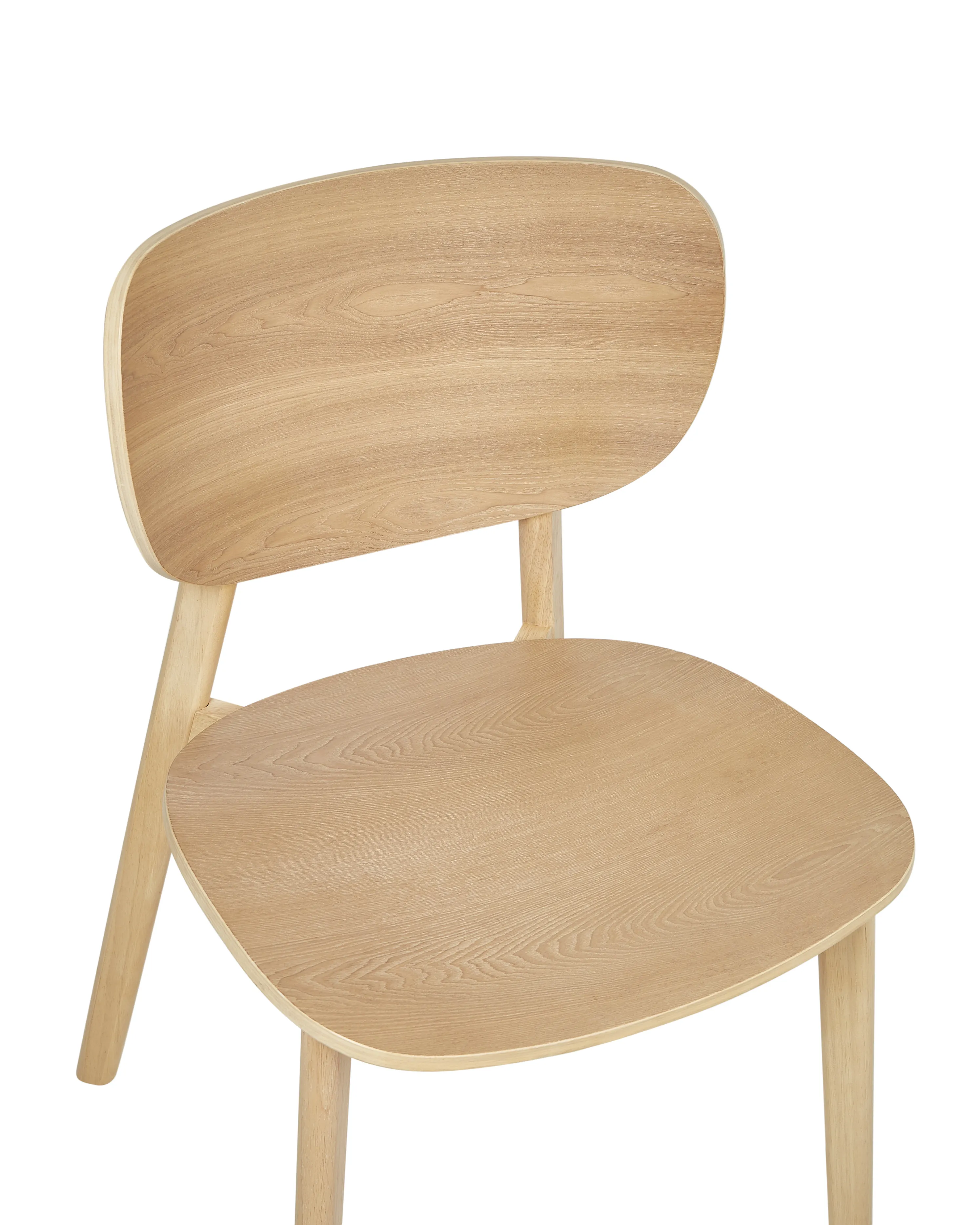 Set van 2 eetkamerstoelen OVERLY Hout Lichtbruin