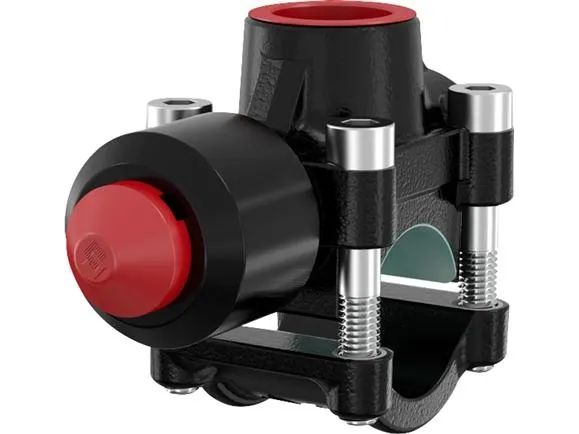 Flamco T-Plus 1-3/4 25 bar - Anboringstee, sort coated. Må ikke bruges til brugsvand