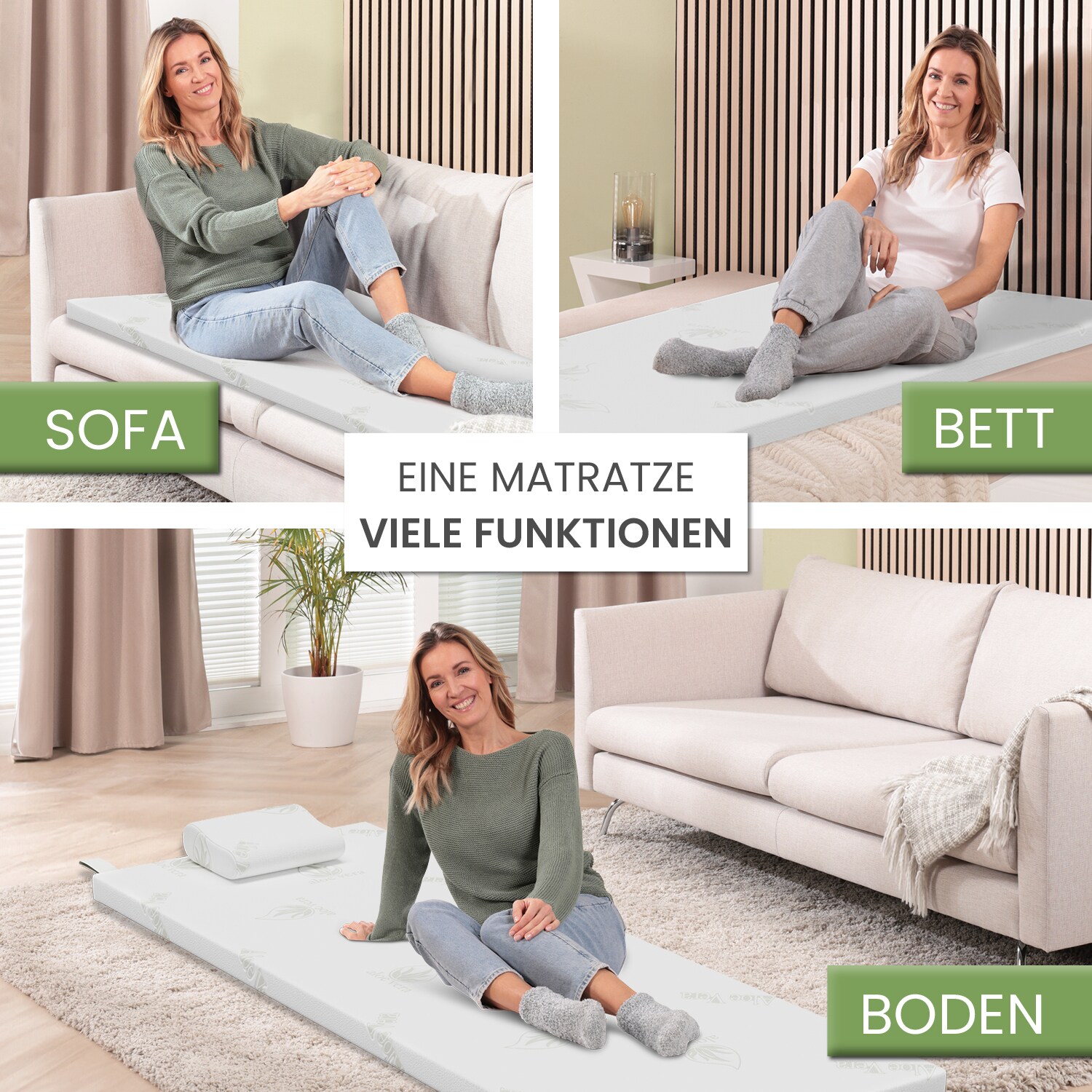 Bestschlaf Reise-Set Matratzenauflage & Kissen