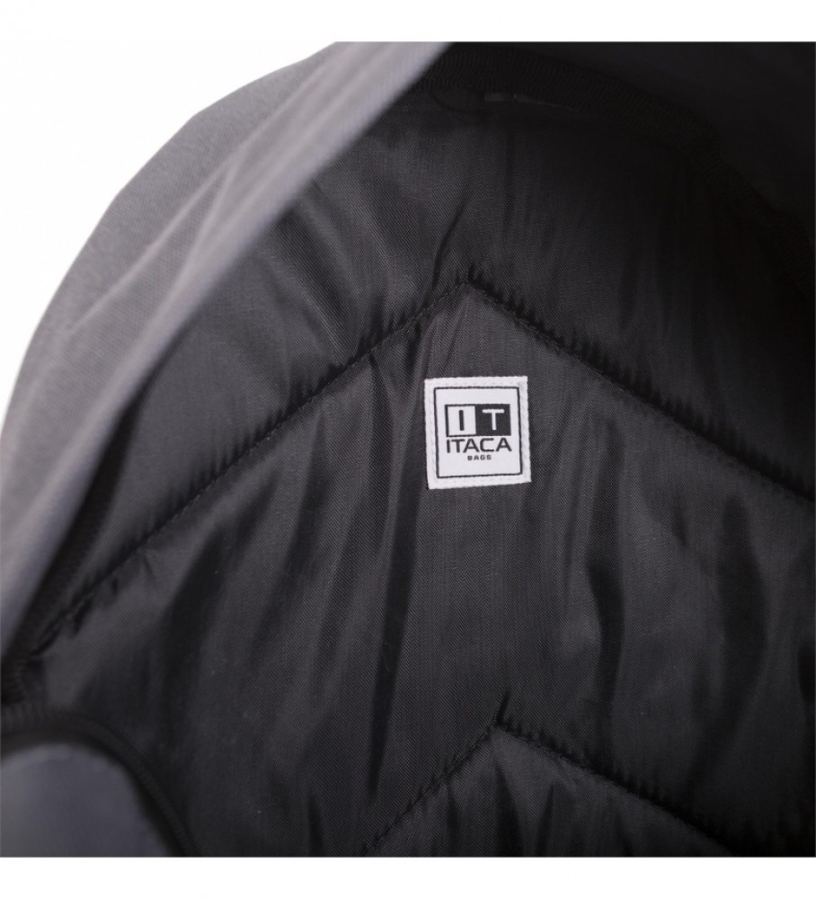 Mochila e estojo ITACA cinza - 31x43x14cm -