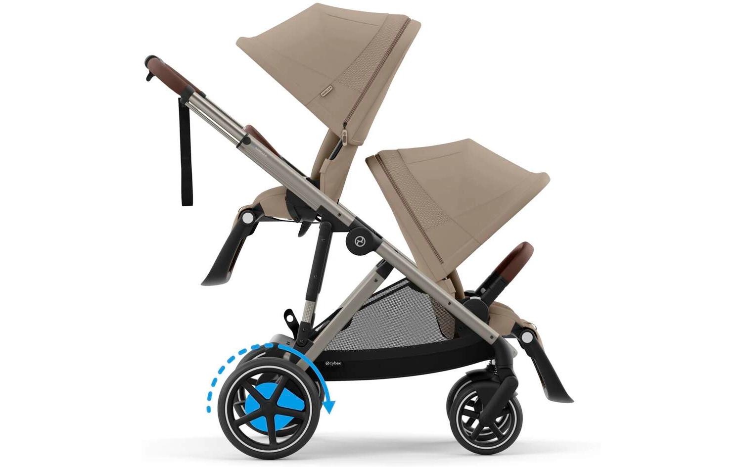 Kinderwagen eGazelle S Beige<br>Elektrischer Kinderwagen mit 20 Kombinationen