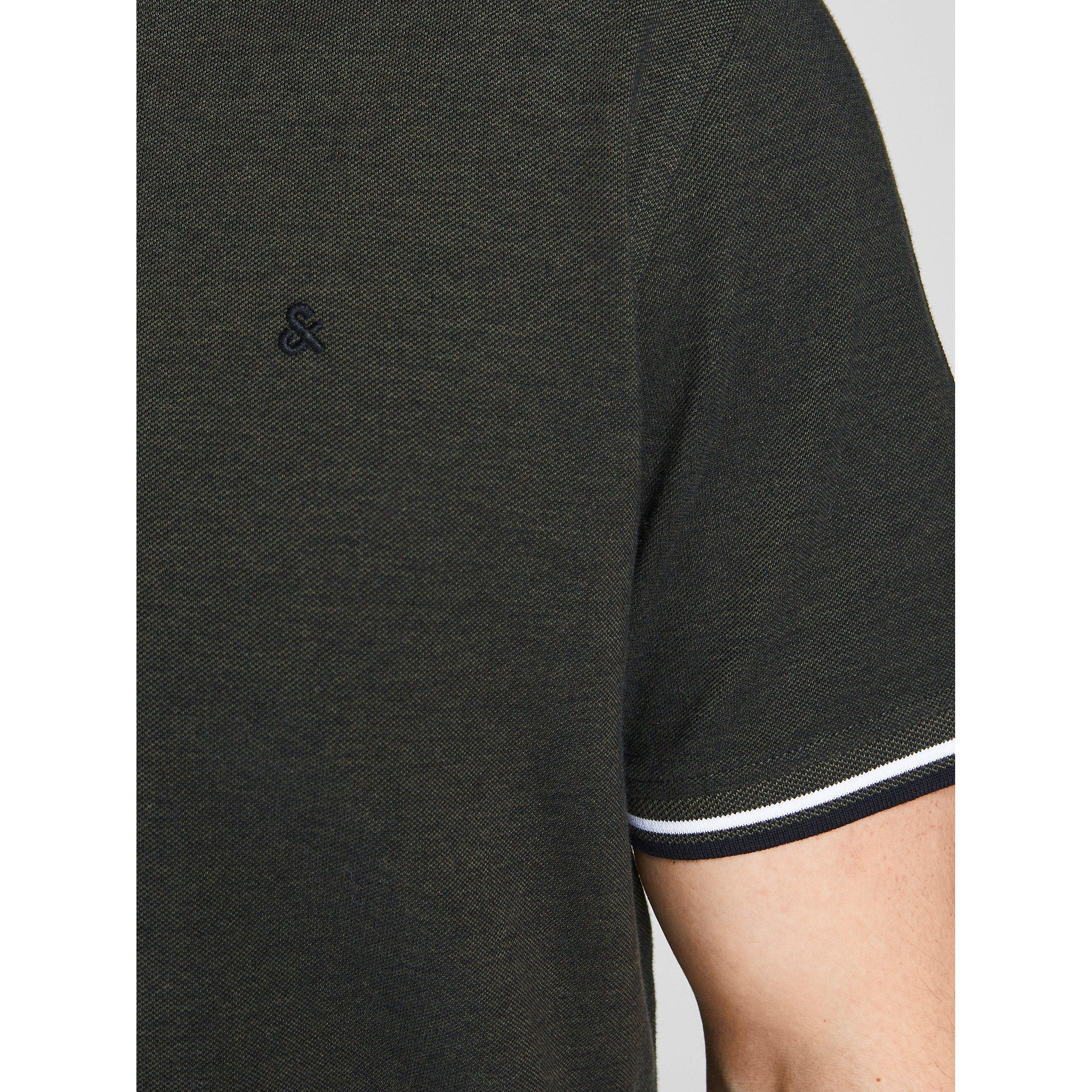 Jack and Jones Jack Paulos Tipped Pique Short Sleeve Polo Shirt Mens Plus Size
