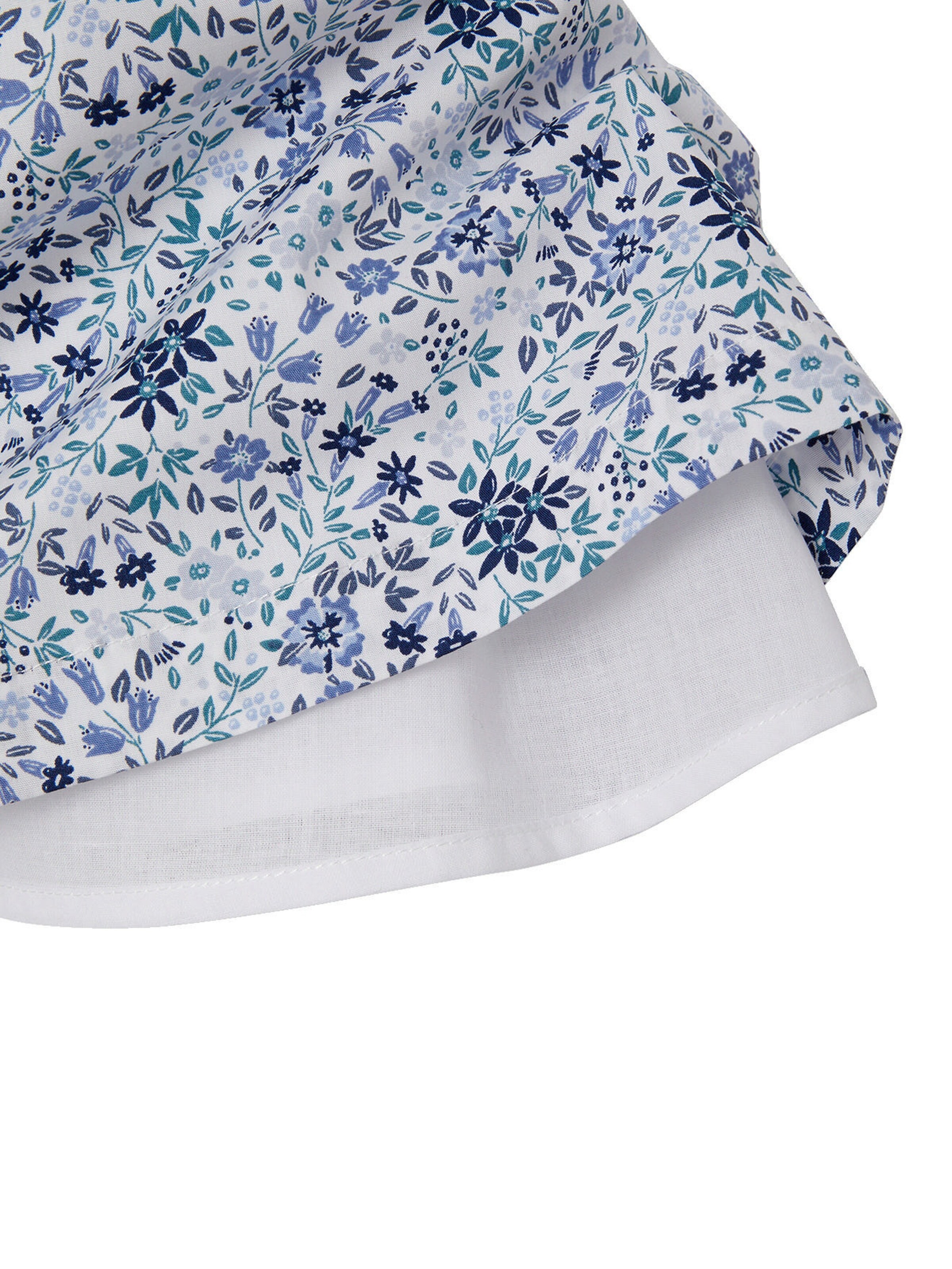 Vertbaudet Festliches Baby Kleid, Blumenmuster weiß/blau geblümt