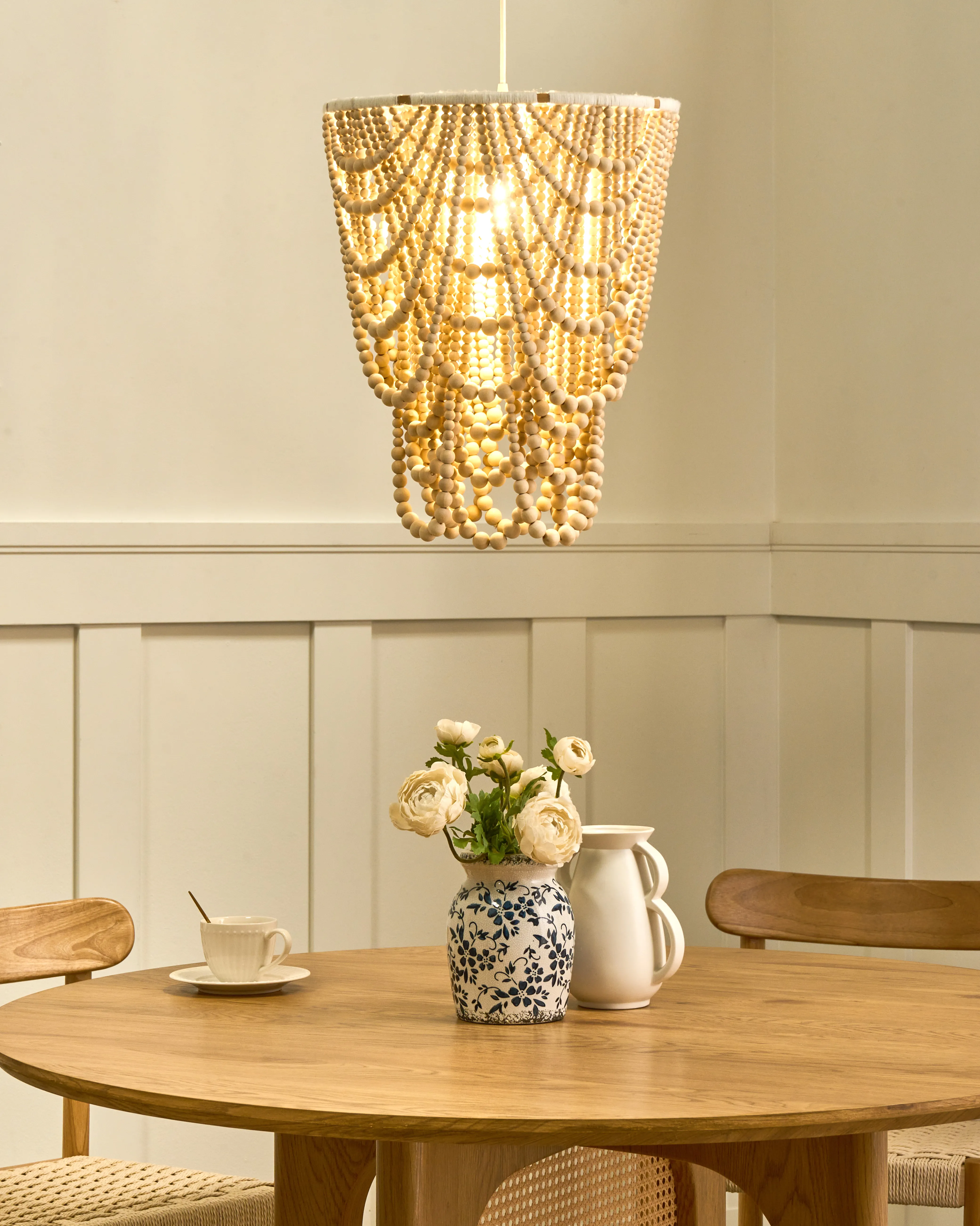 Kroonluchter ZOLA Hout Lichtbruin