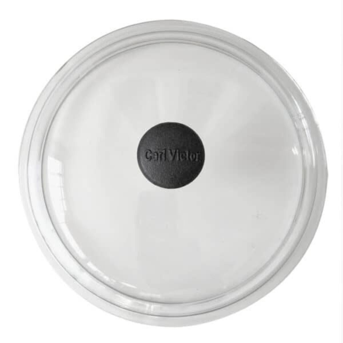 Glasslokk 28 cm, knott i støpejern