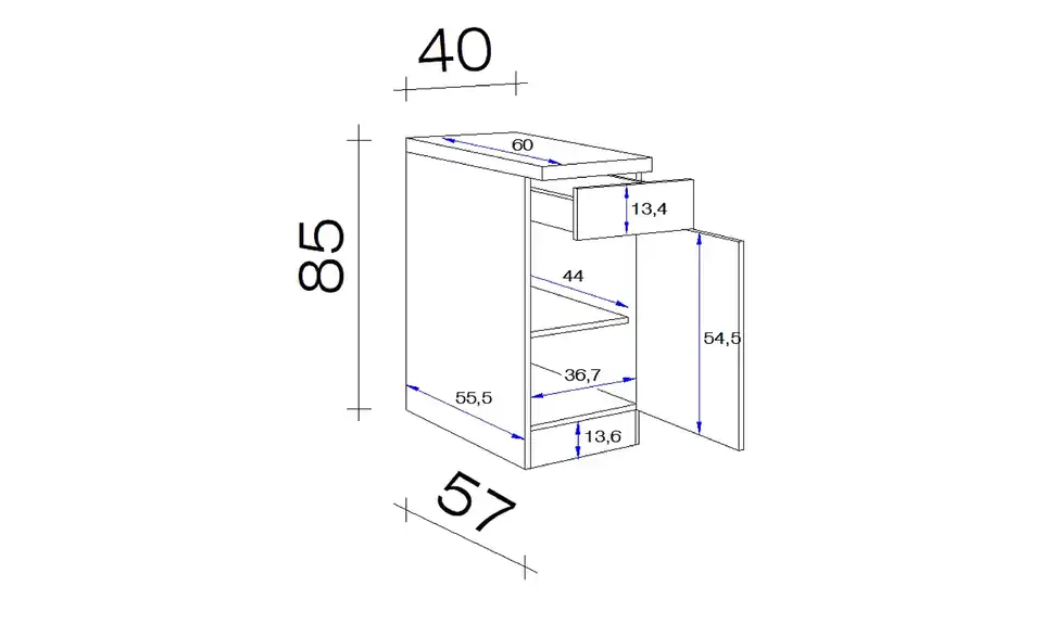 Unterschrank Mol 40 cm