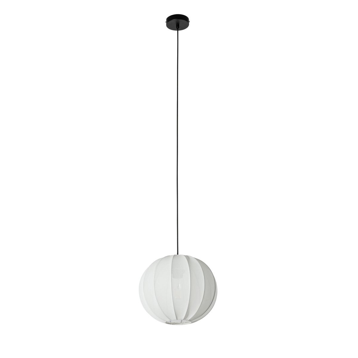 Japandi hanglamp wit zijden 30cm - Plu