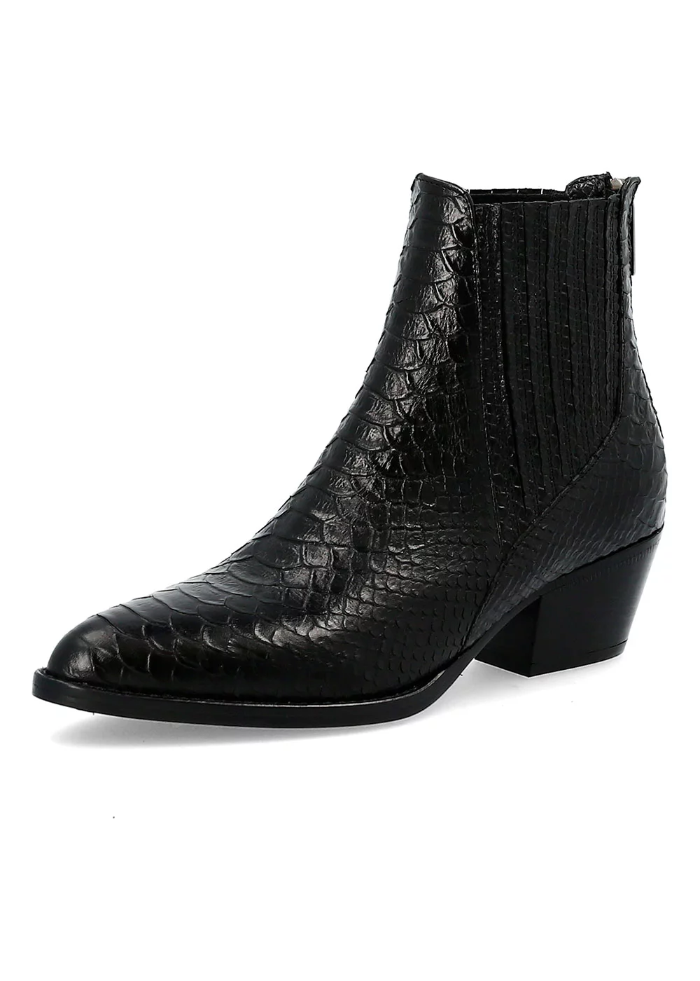 BOOTS ESRA CUIR IMPRIME PYTHON NOIR