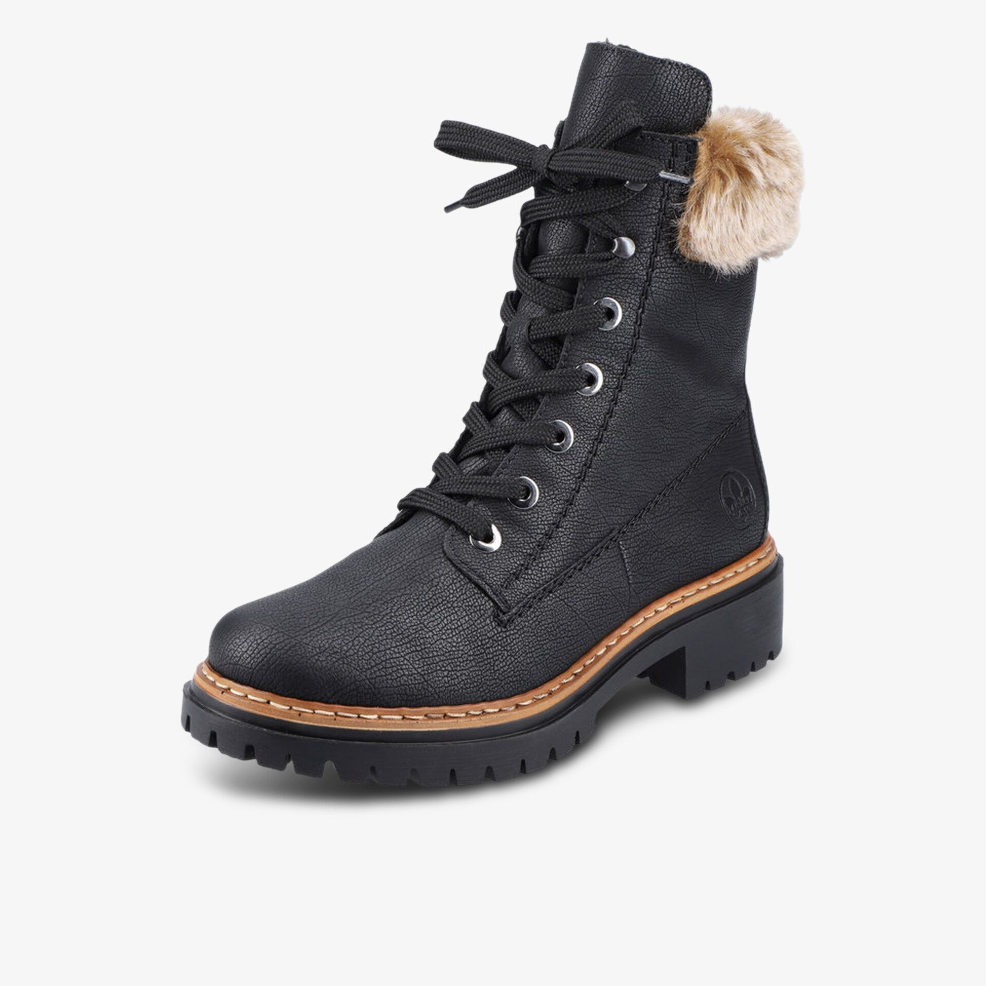 rieker Damen Schnürstiefeletten schwarz
