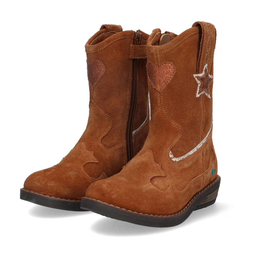 BunniesJR Roxy Rodeosuède cowboylaarzen cognac