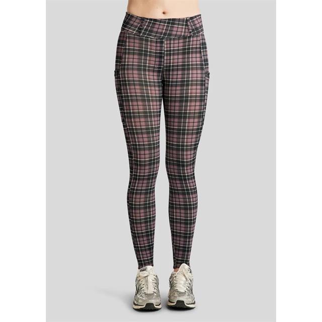Paardrijlegging Montar MOCheri Cosy Peach Checked Winter Full Grip Donkerpaars