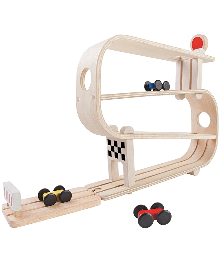 Kugelbahn RAMPENRENNER 4-teilig aus Holz