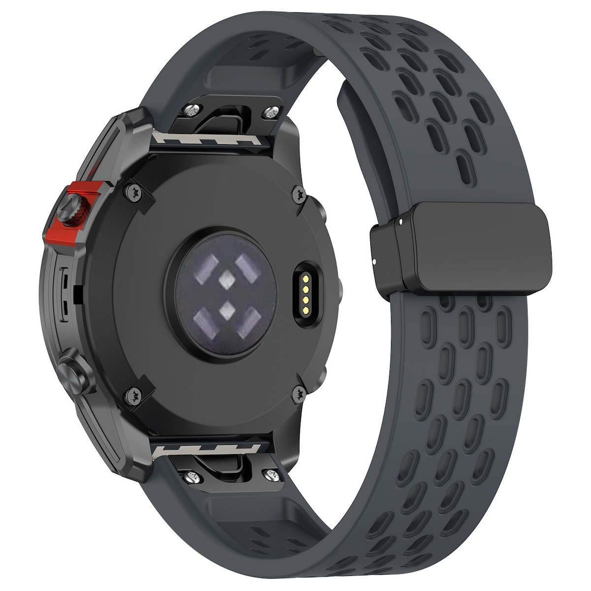 22 mm silikon klokkerem for Garmin Epix Pro 47 mm/Fenix 7/Fenix 7 Pro Mørk grå