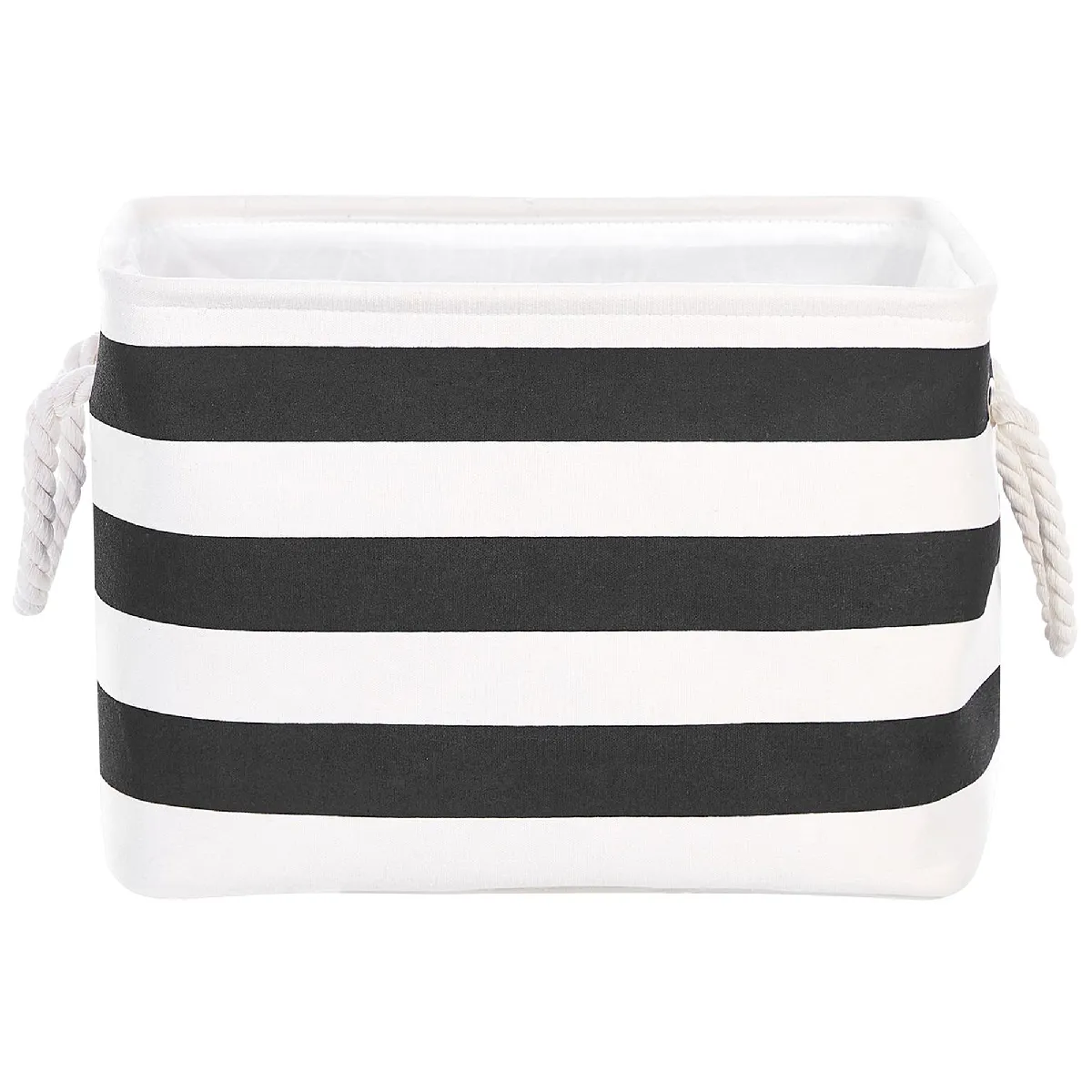 Beliani Lot de 3 paniers DARQAB - Noir et Blanc