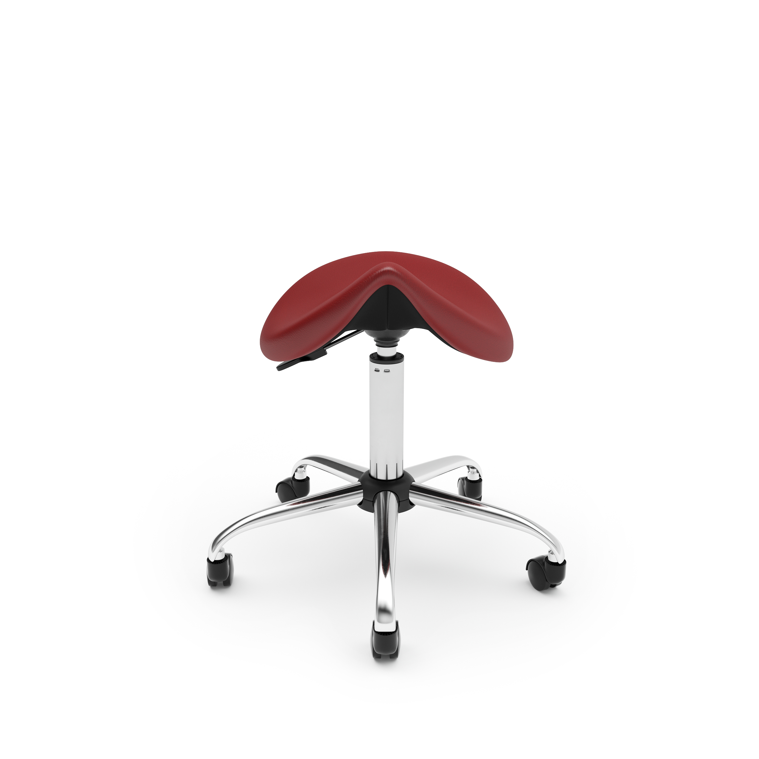 Sattelhocker Drehstuhl rot