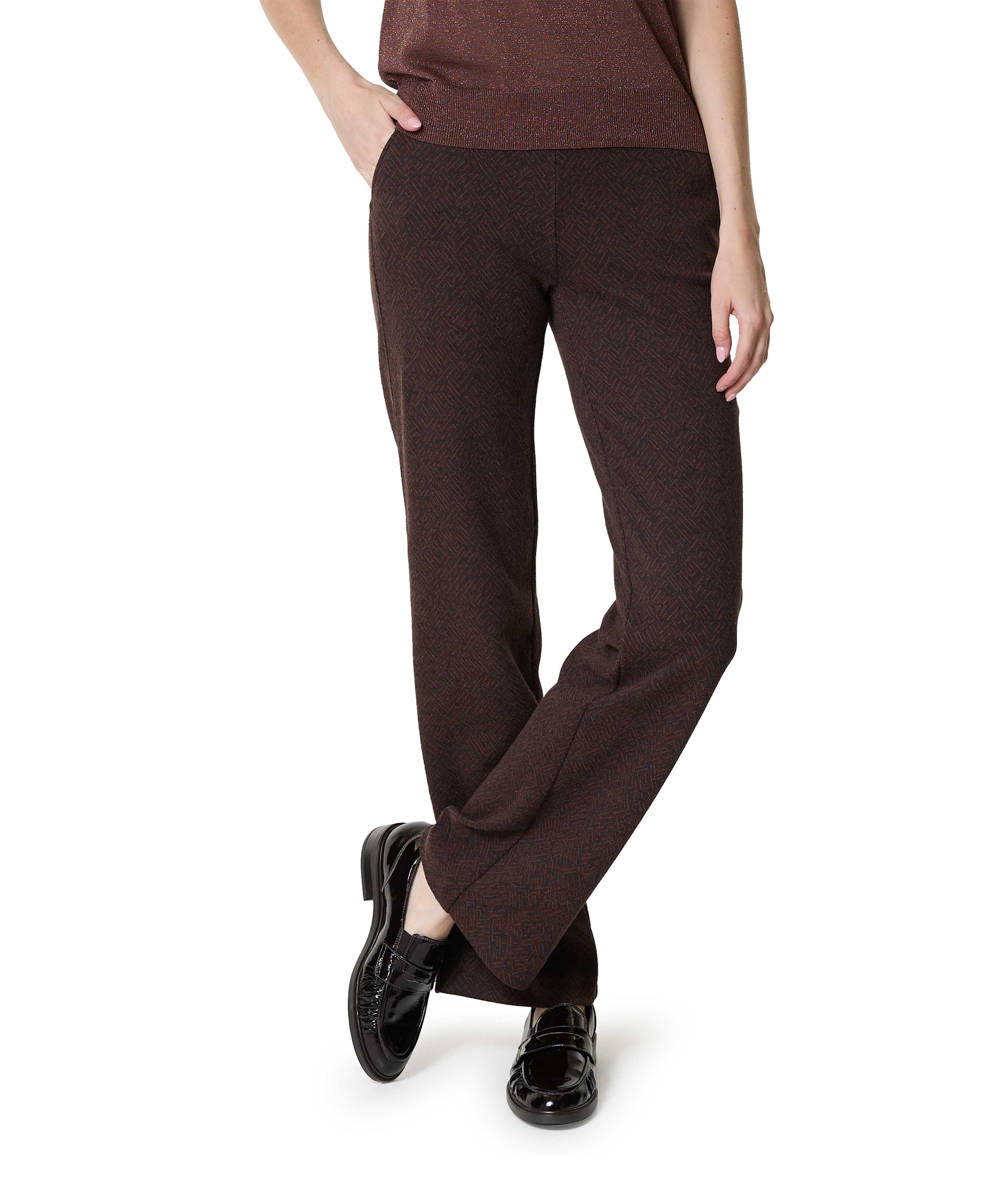 Toni Jenny Wide Leg dames broek bruin