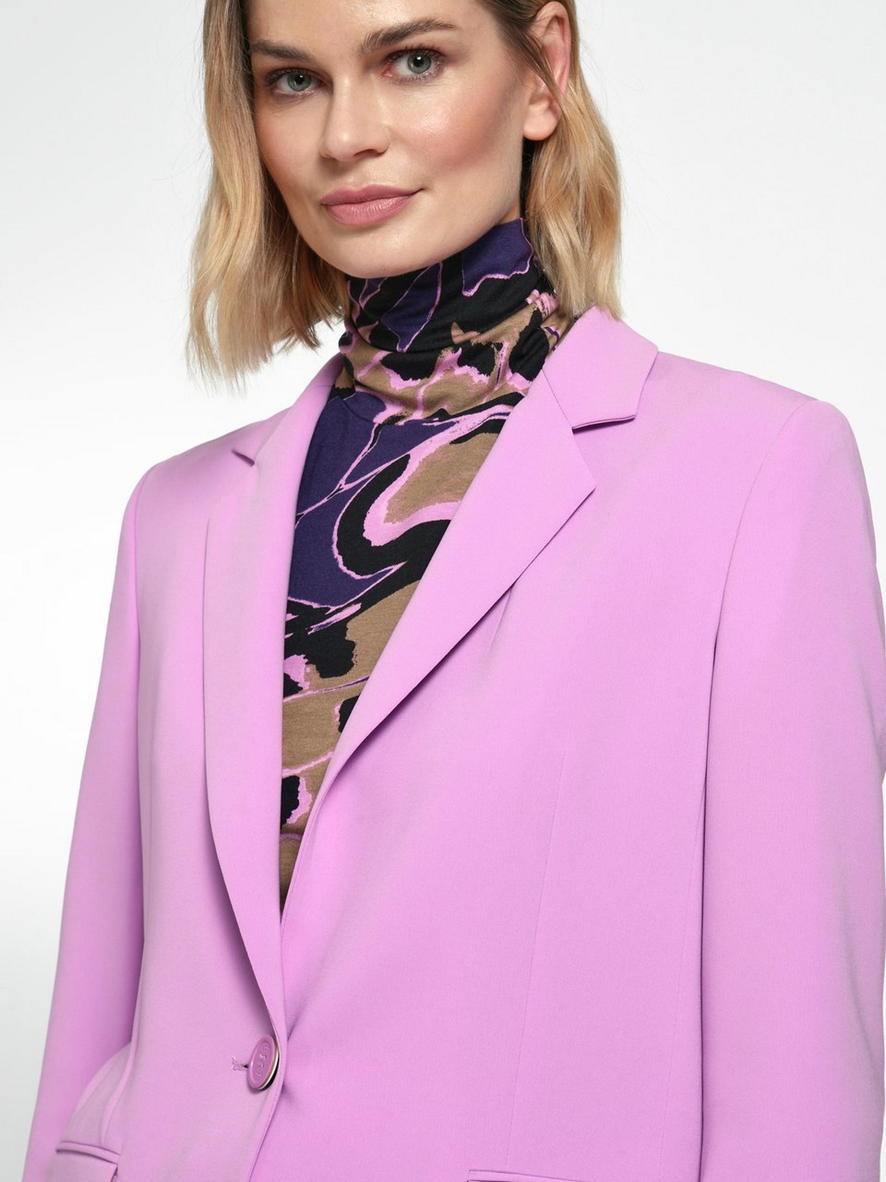 Blazer mit schmalem Revers