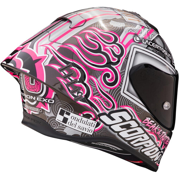 Scorpion - Casque Exo-R1 Evo Air Aron Canet Gris / Rose / Orange