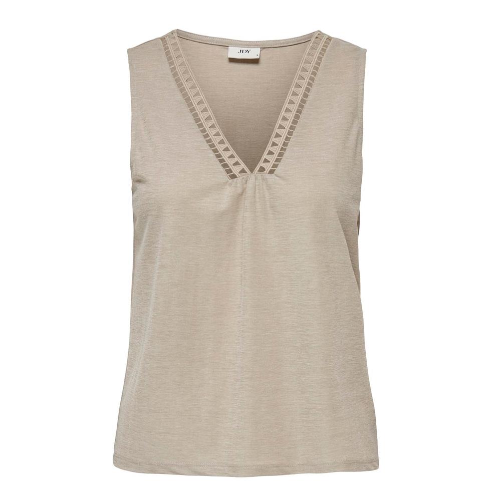 JDY Débardeur Beige Femme JDY Crochet