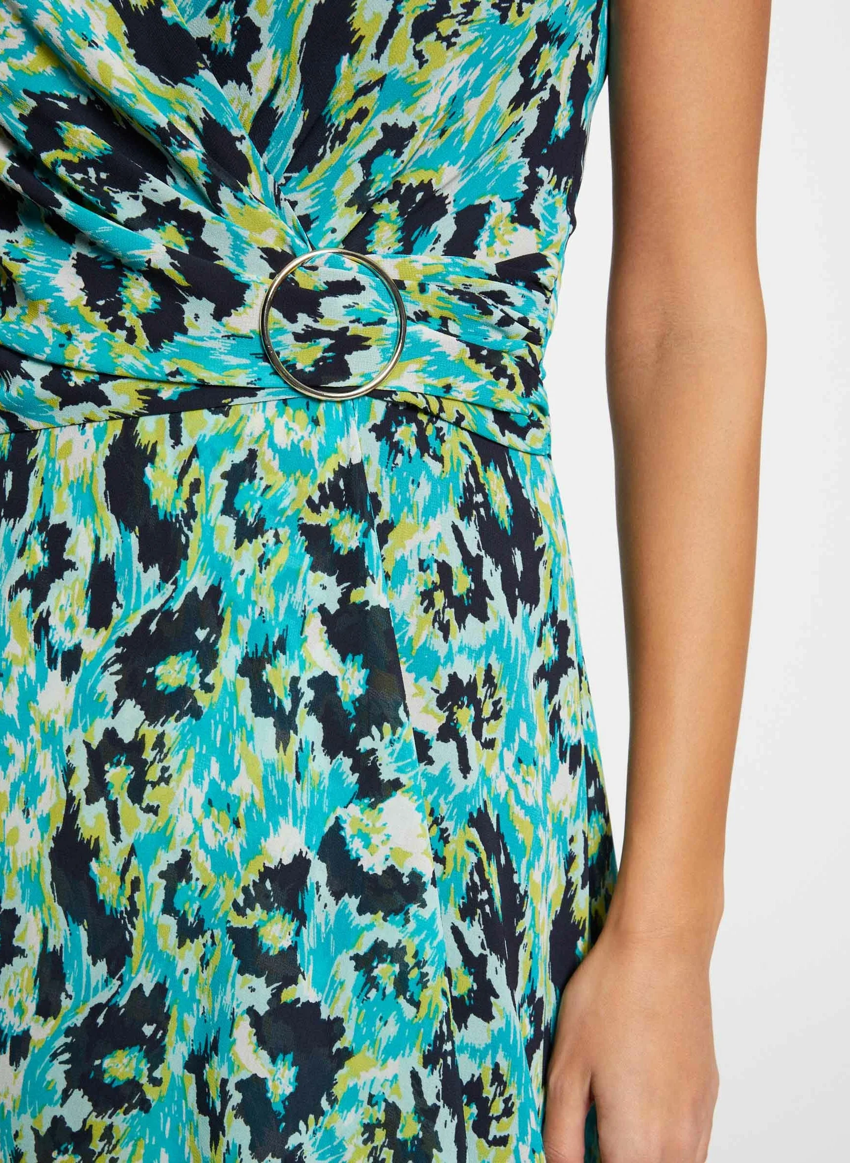 REUILLA - Robe longue ceinturée à bretelles | Vert