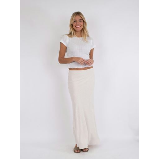 Neo Noir Viso Linen Nederdel, Natural, 42