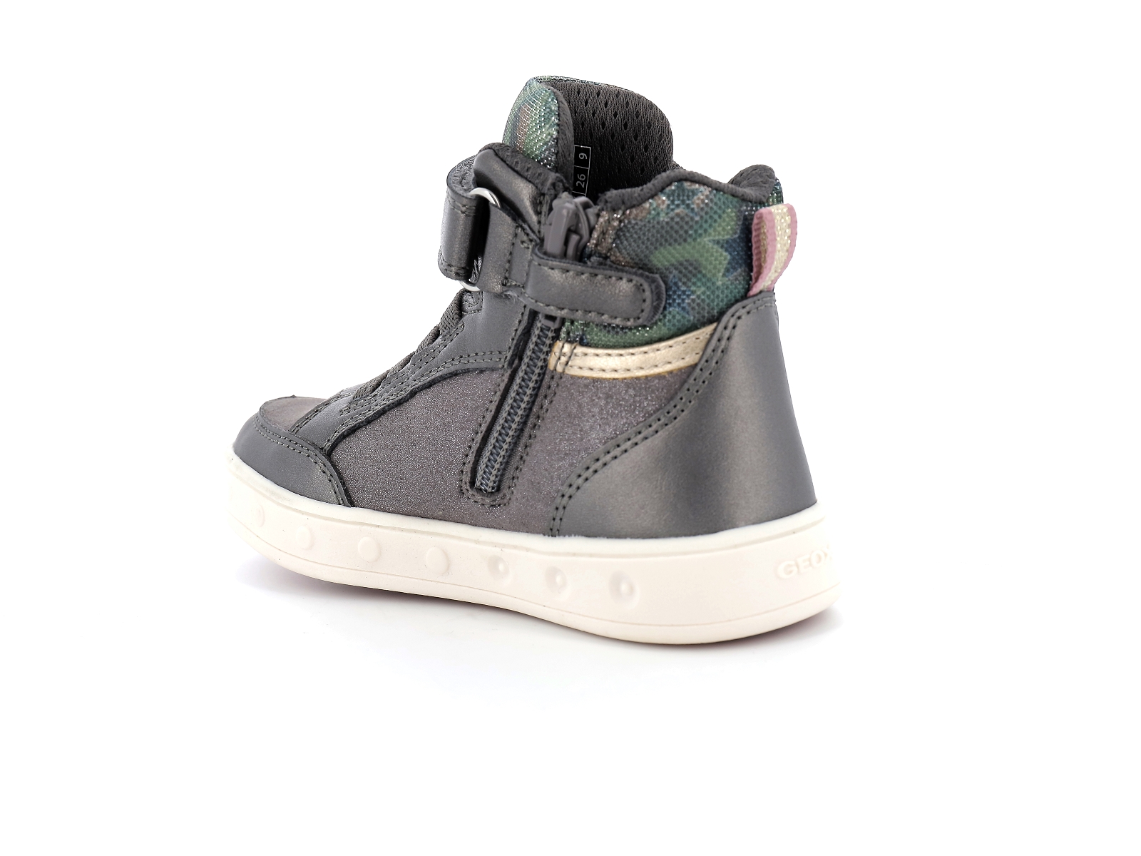 Geox-J SKYLIN GIRL-J168WB Matières combinées Gris