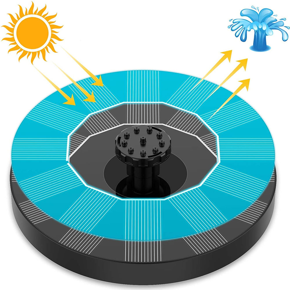(Ø16cm) Schwimmender Solar Springbrunnen Vogel Bad Gartenteich Fontäne