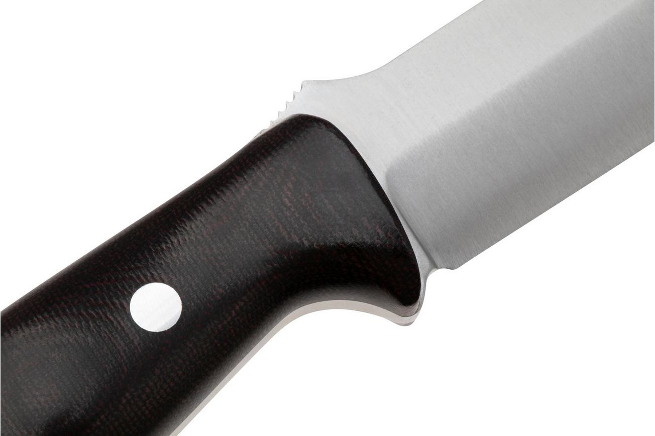 Bark River Bravo 2 CPM 3V, Burgundy Canvas Micarta, outdoormes