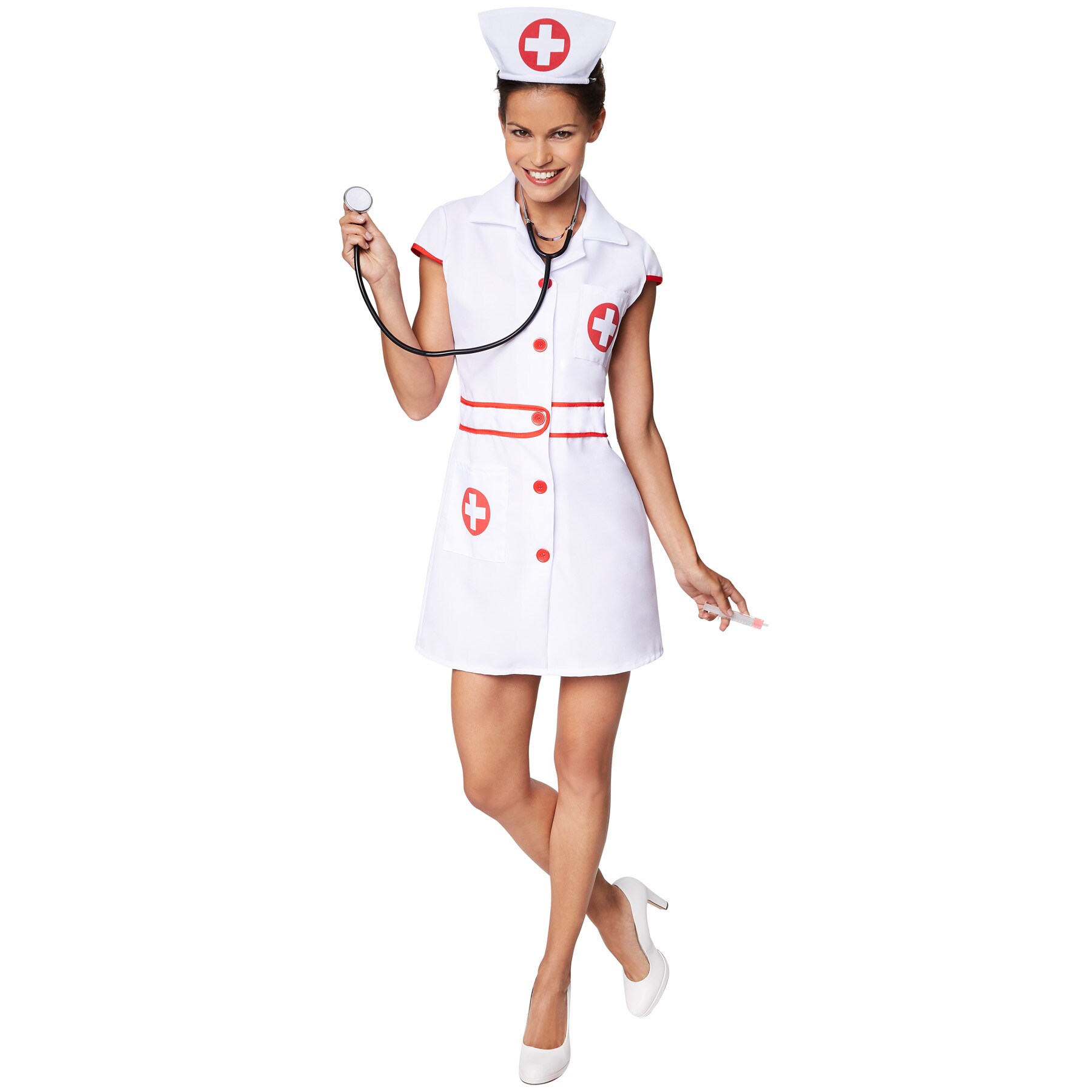 tectake® Frauenkostüm sexy Krankenschwester